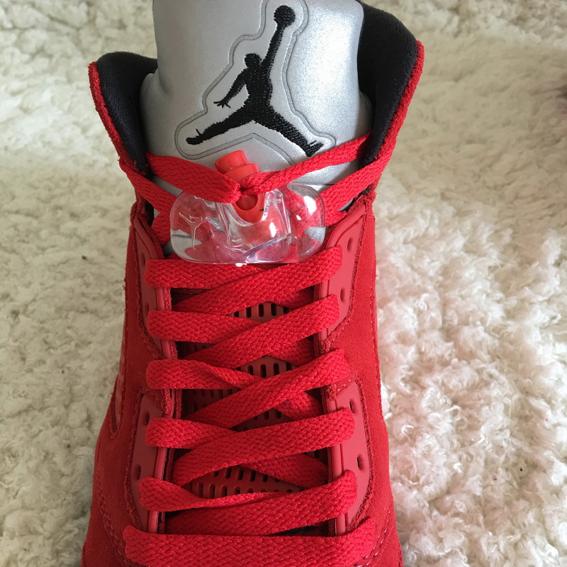 Authentic Air Jordan 5 Is No Bull Red Suede
